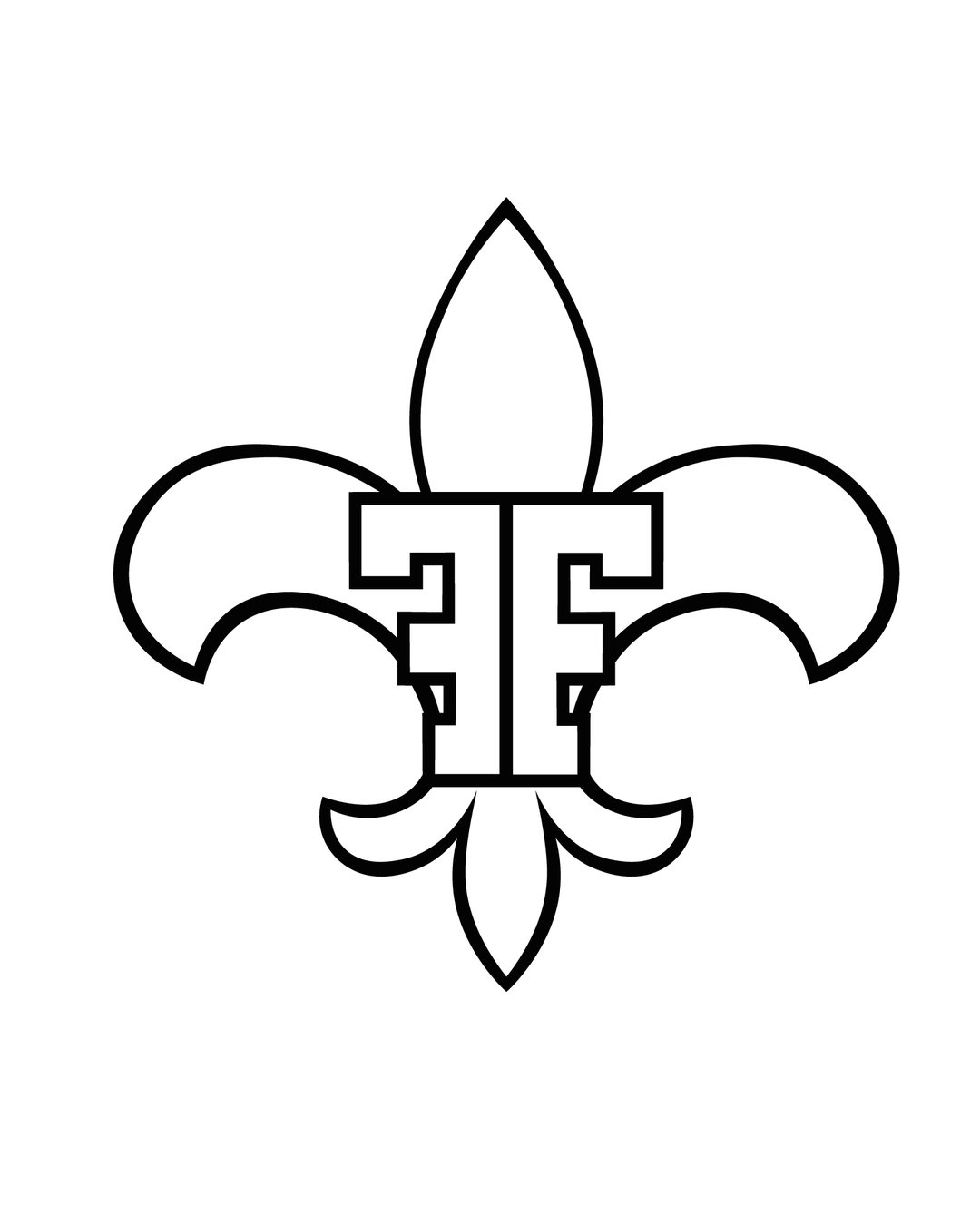Outline version, for embroidery and small sizes