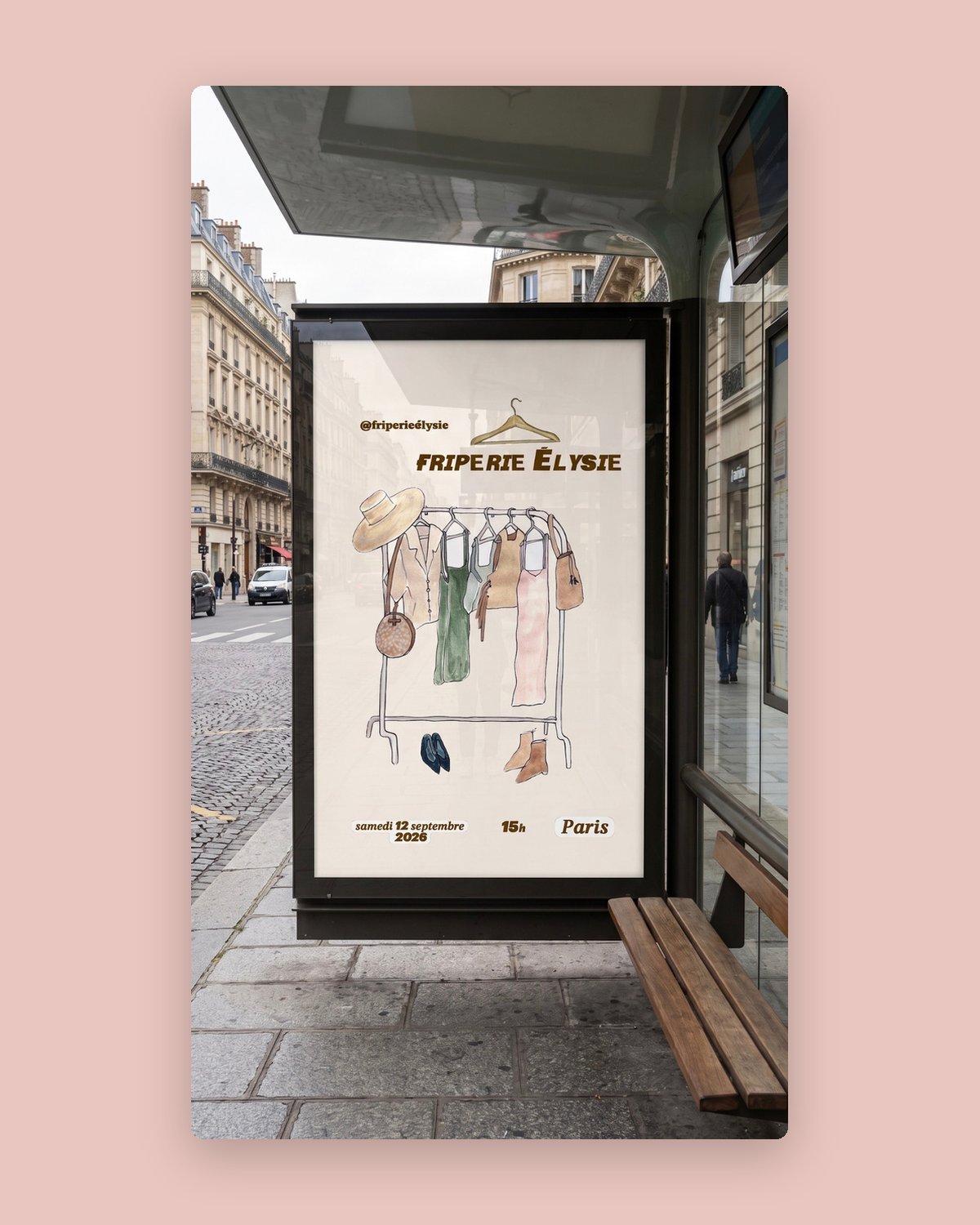 The poster on a Paris bus shelter