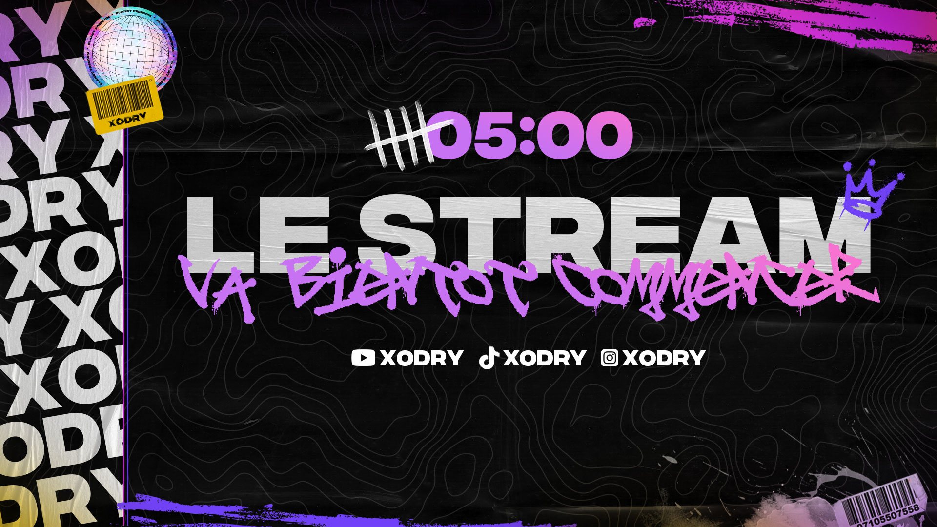 The “Stream starting soon” screen